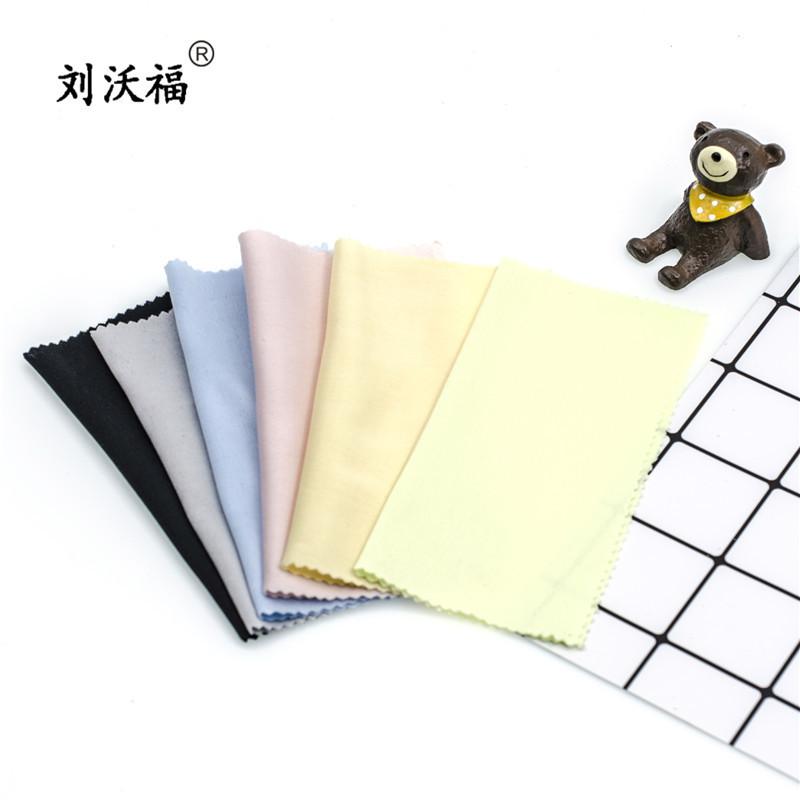 Manufacturer Processes Disposable Microfiber Hotel Black and Gray Eyeglass Cleaning Cloths Wholesale with Logo Printing Available