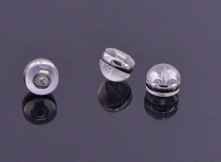 Set of stainless steel ring built-in metal ear plug/steel color
