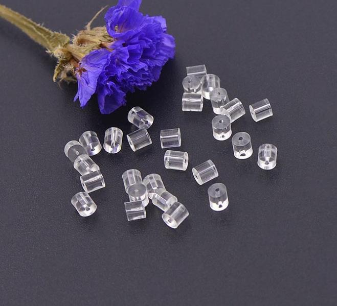 Transparent cylindrical resin ear plug