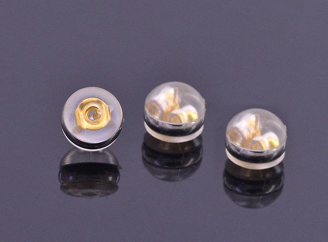 Set of stainless steel ring built-in metal ear plug/Gold