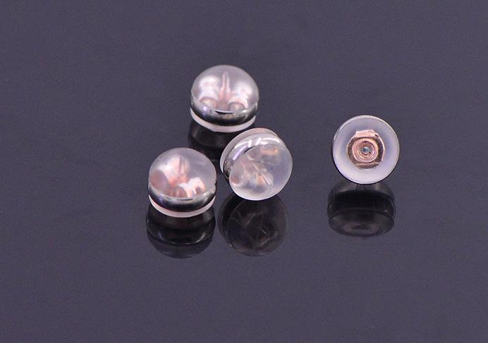 Set of stainless steel ring built-in metal ear plug/Rose Gold