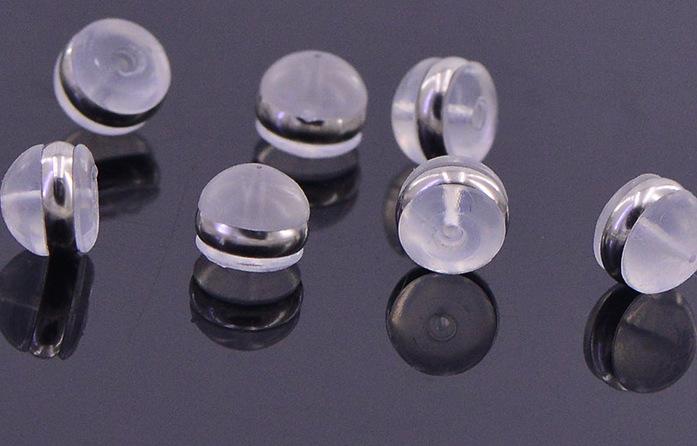 Set of stainless steel ring silicone hamburger ear plug