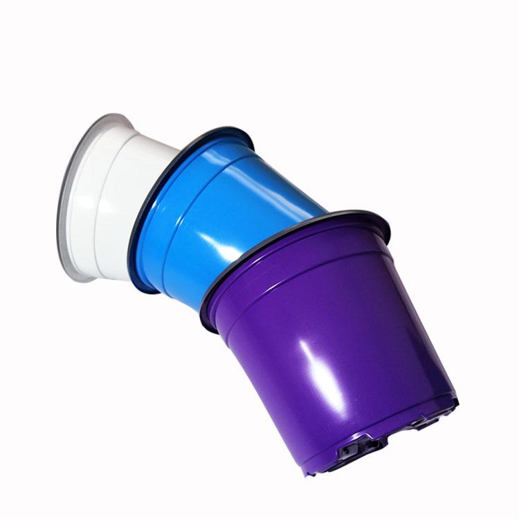 Factory wholesale plastic flowerpot seedling pot color two-color flowerpot meat flowerpot color plastic flowerpot thumbnail 5