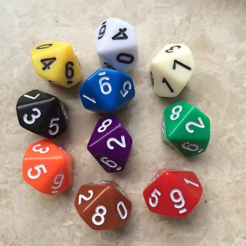 Chuanglai 0-9 Ten-Sided Digital Dice 10-Sided Dice Teaching Game Multi-Sided Board Game Accessories Amazon Cross-Border thumbnail 2