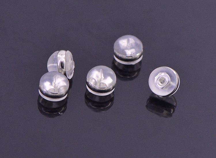 Set of stainless steel ring built-in metal ear plug/Silver