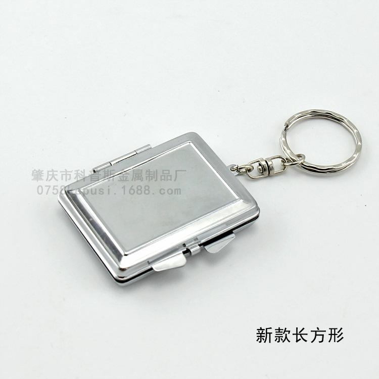 Keychain Small Mirror DIY Double-Sided Mirror Gift Wholesale Creative Pendant Metal Carry-On Keychain thumbnail 4