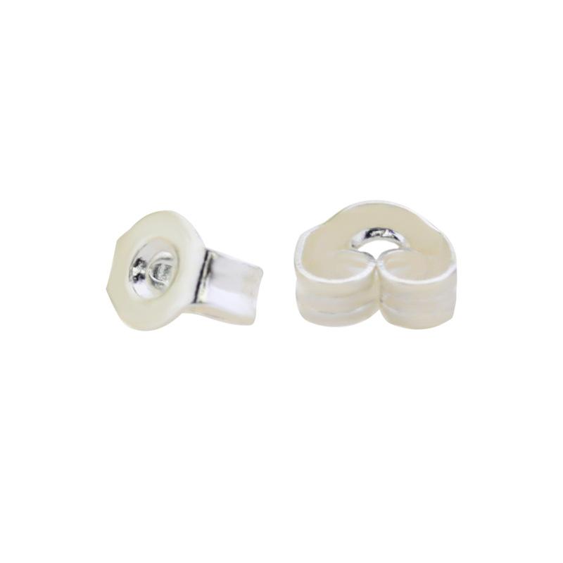 New stainless steel butterfly ear plug 3.2*4.3mm/Silver
