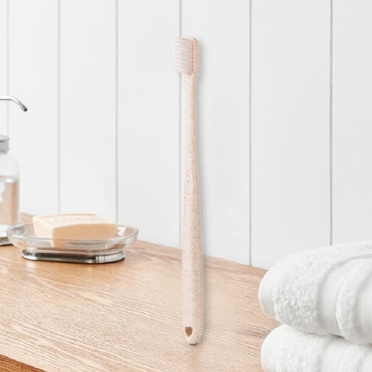 Hotel Disposable Toiletries, Guesthouse Soft-Bristle Toothbrushes, Biodegradable Eco-Friendly Dental Products, Wholesale Custom-Made Straw Toothbrushes - Image 1