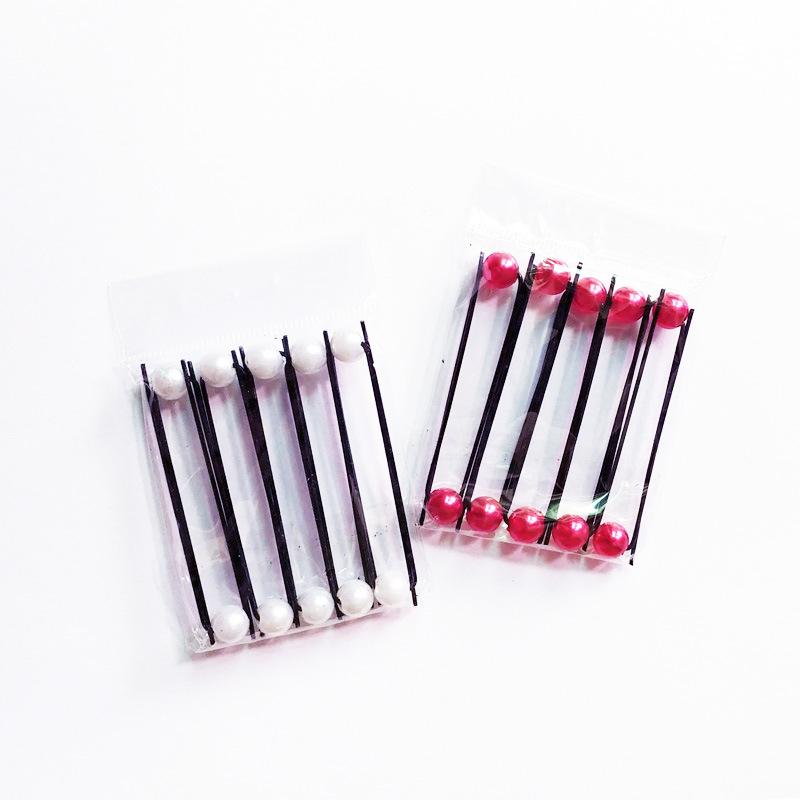 Best-Selling Bridal Imitation Pearl Plate Hair Fork U-Shaped Clip Simple Glossy Round Bead Hairpin Hairpin Headwear Wholesale thumbnail 4