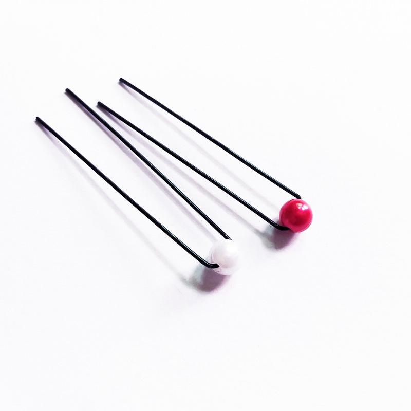 Best-Selling Bridal Imitation Pearl Plate Hair Fork U-Shaped Clip Simple Glossy Round Bead Hairpin Hairpin Headwear Wholesale thumbnail 3