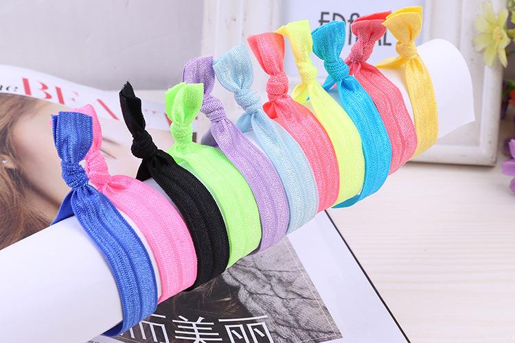 Explosions Korean successors with knotted hair ring color high elastic rubber band hair accessories 2 yuan shop accessories