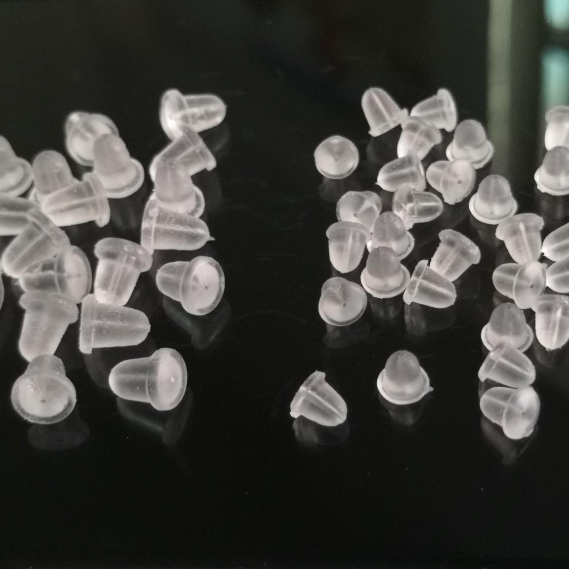 Korean Eco-friendly Bullet Ear Plug High Quality Plastic Ear Plug Universal Ear Stud Back Earring Accessories Transparent Ear Plug Rubber Plug