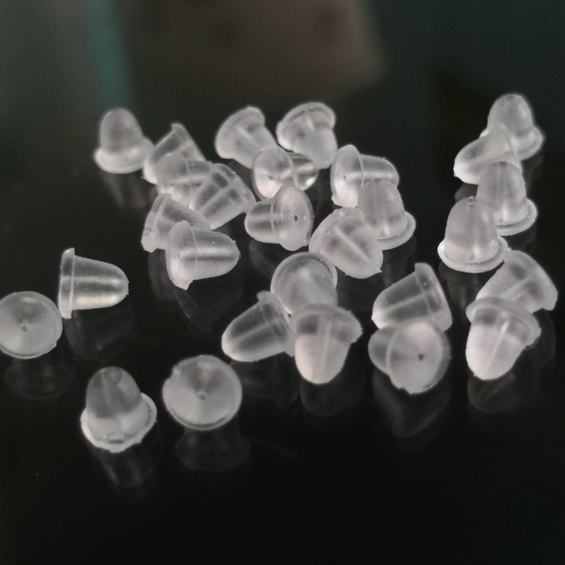 Korean Eco-friendly Bullet Ear Plug High Quality Plastic Ear Plug Universal Ear Stud Back Earring Accessories Transparent Ear Plug Rubber Plug thumbnail 2