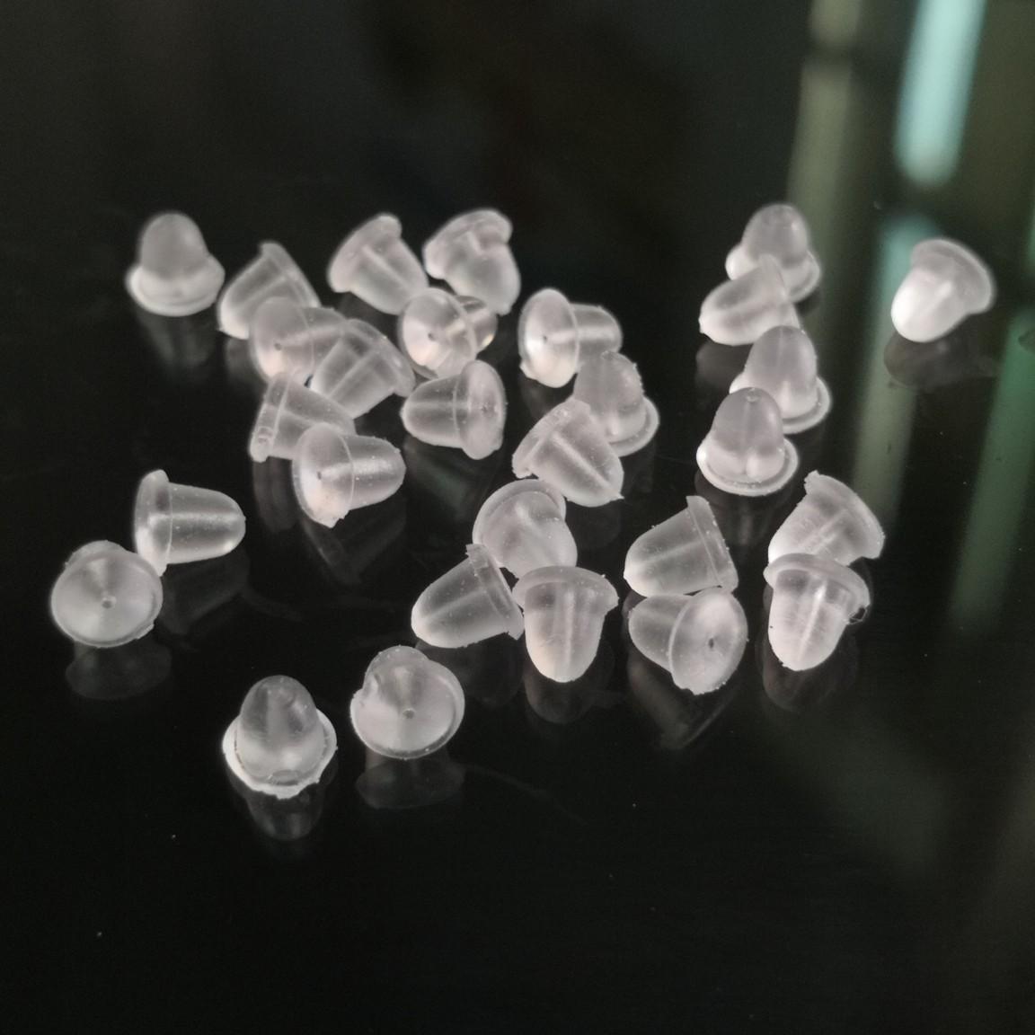 Korean Eco-friendly Bullet Ear Plug High Quality Plastic Ear Plug Universal Ear Stud Back Earring Accessories Transparent Ear Plug Rubber Plug thumbnail 4