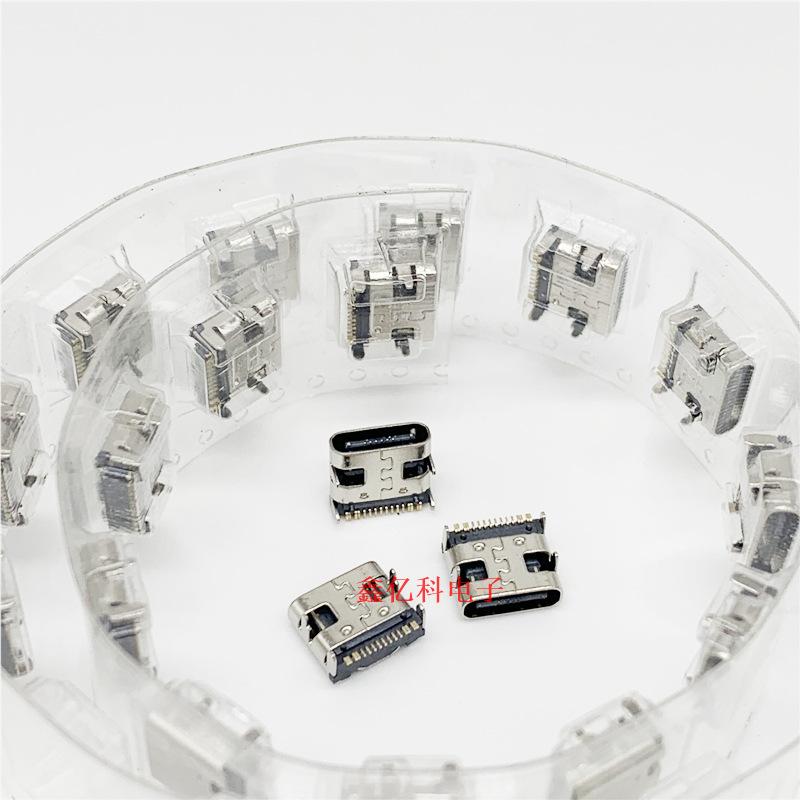 USB SoCket 3.1 TYPE-C 16p PatCh Fixed Pin 4-pin Pin Two-way Female SoCket Hd Transmission InterfaCe thumbnail 5