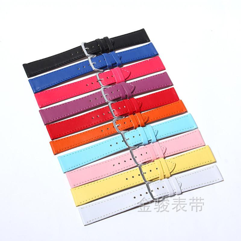 PU Imitation Leather Ultra-thin Watch Strap Multi-size Color Needle Plain Strap Unisex Leather in stock thumbnail 3