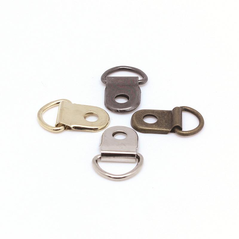 Cross-Border Metal Hanging Triangle Hook Picture Frame Wall Clock Decorative Accessories Paris Buckle Semi-Circular D-Shaped Hanging Ring with Screws thumbnail 5