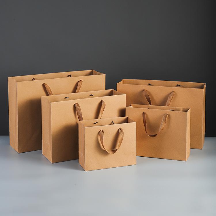 Horizontal Kraft Paper Bags in Stock Wholesale Clothing Bags Kraft Paper in Stock Handbags Gift Bags Available