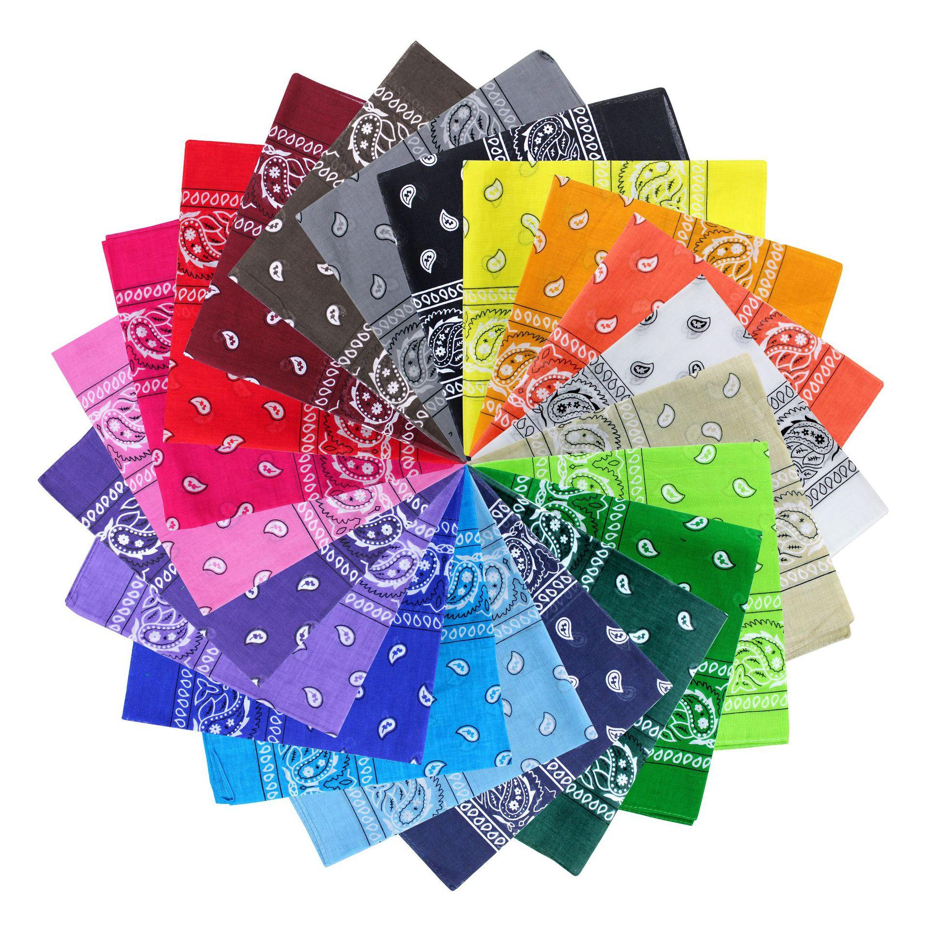 Yiwu Imitation Cotton Harajuku Printed Insect Square Scarf Fashionable Hip-Hop Cashew Flower Hip-Hop Hiphop Headscarf thumbnail 3