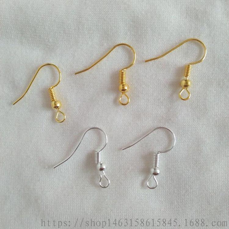 One word ear hook with bead ear hook big ear hook curved ear hook earrings earrings accessories DIY jewelry accessories wholesale