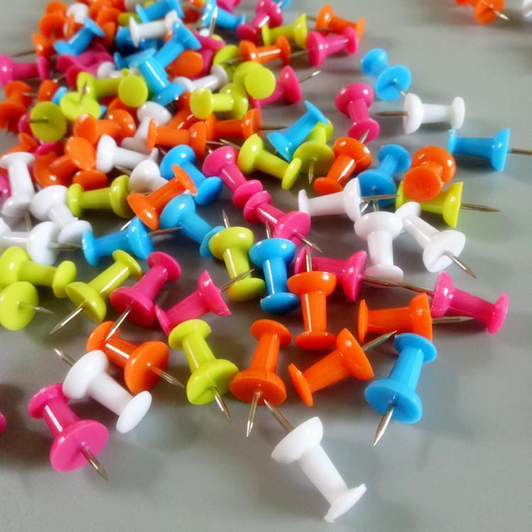 Short needle 8mm I-shaped nail creative color drawing nail Cork message board push nail new material big head nail in stock factory price