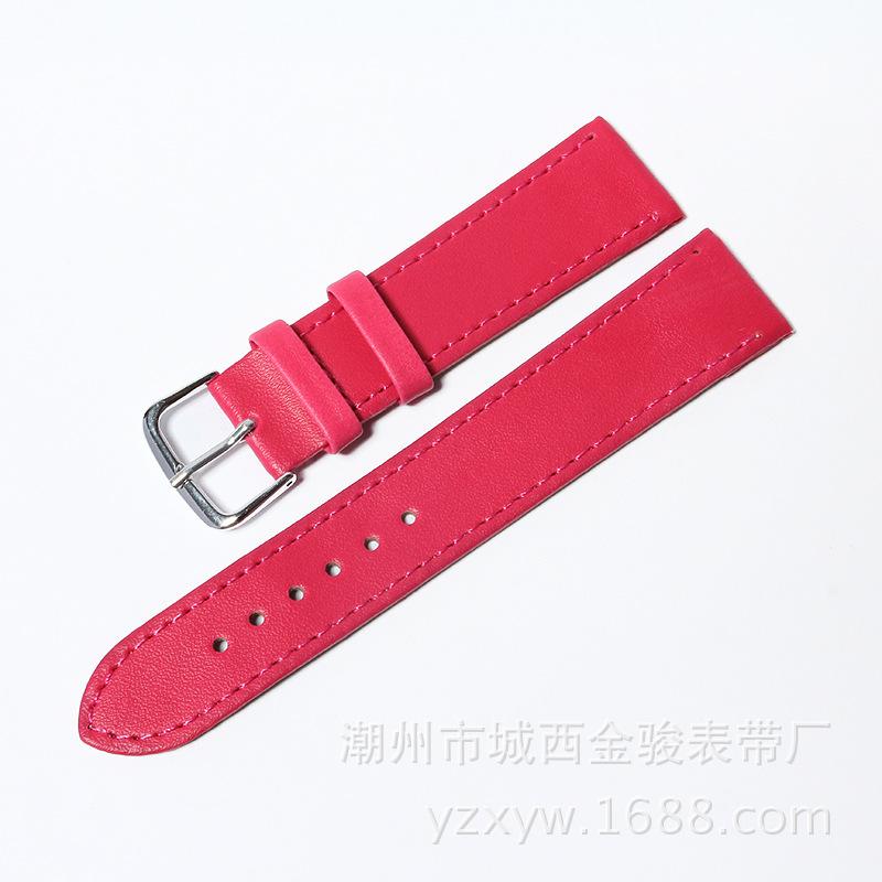 PU Imitation Leather Ultra-thin Watch Strap Multi-size Color Needle Plain Strap Unisex Leather in stock thumbnail 5