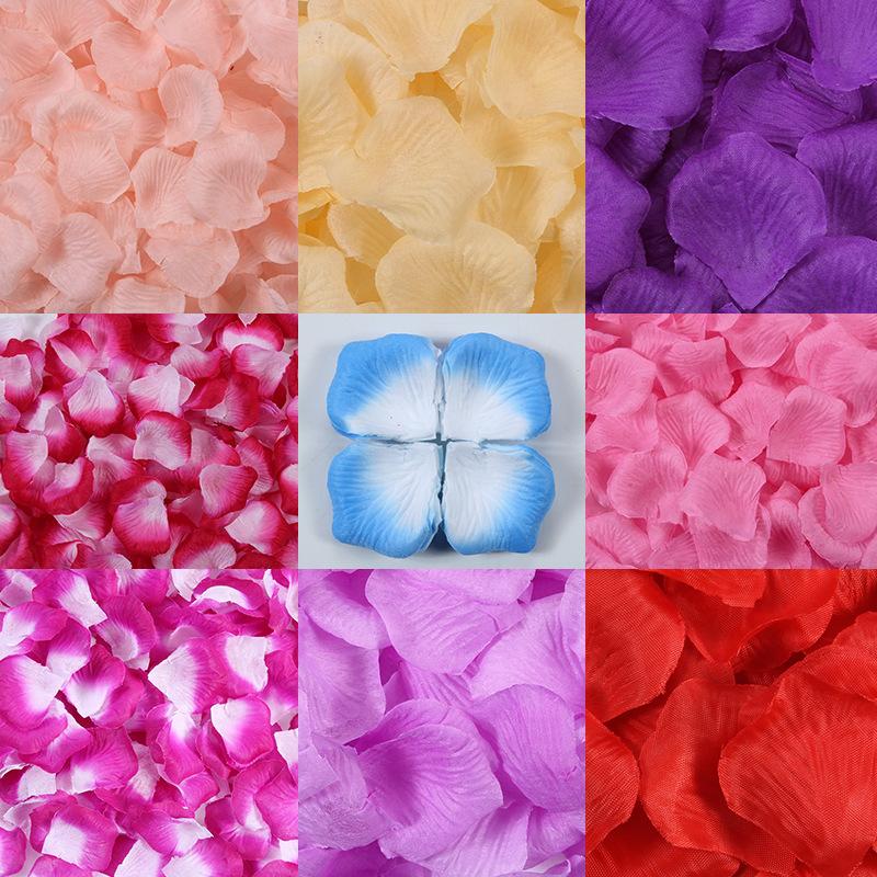 Non-woven fabric arranged 100 pieces of simulation rose petals wedding wedding room decoration wedding supplies wholesale