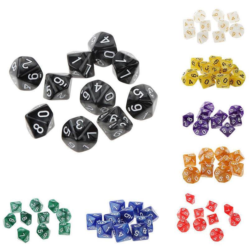 Chuanglai 0-9 Ten-Sided Digital Dice 10-Sided Dice Teaching Game Multi-Sided Board Game Accessories Amazon Cross-Border thumbnail 3