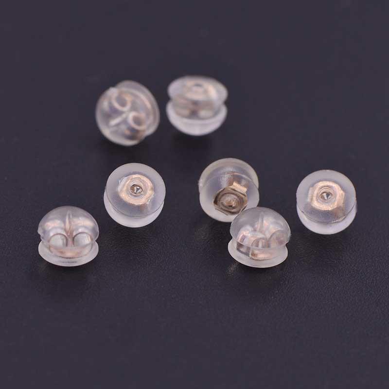 Transparent invisible earring auxiliary device rear plug spot high quality anti-falling ear forced ear beam environmental protection silicone ear plug ear forced thumbnail 3