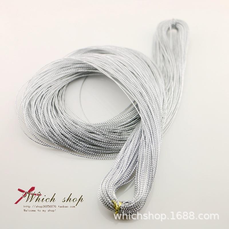 1mm silver colored string eight-strand gold string Christmas elevator card string 8-strand gold string braided diy winding fan Special thumbnail 4