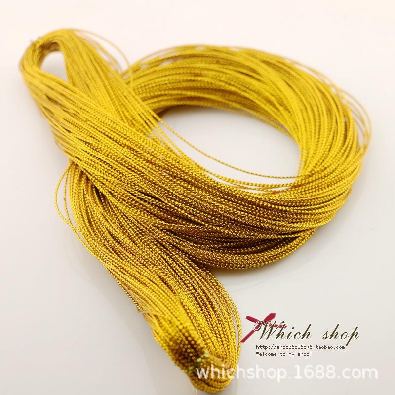 1mm silver colored string eight-strand gold string Christmas elevator card string 8-strand gold string braided diy winding fan Special thumbnail 5