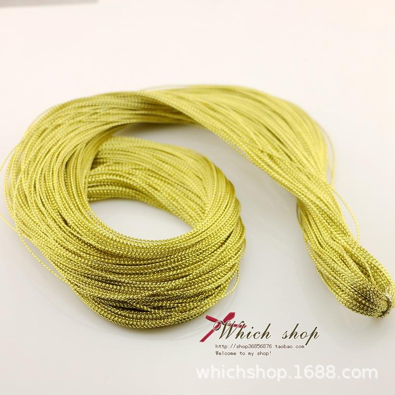 1mm silver colored string eight-strand gold string Christmas elevator card string 8-strand gold string braided diy winding fan Special thumbnail 3