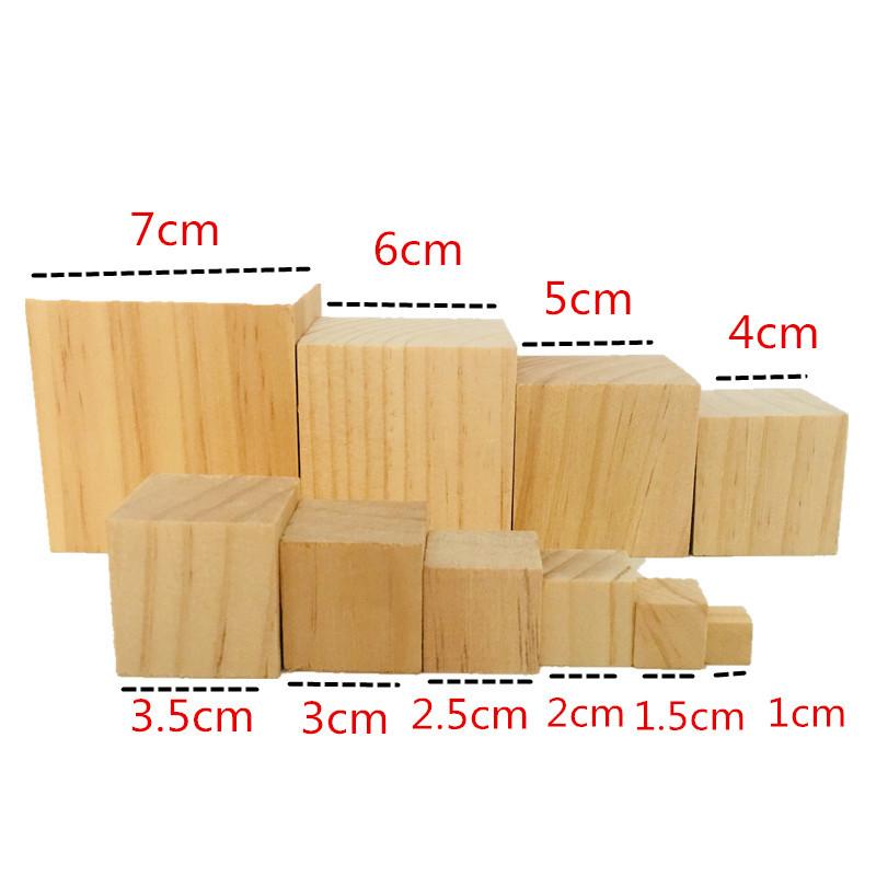 Cube Pine Wood Blocks Pine Cube Small Wood Blocks Solid Wood Building Blocks Pine DIY Handmade Model Making Materials