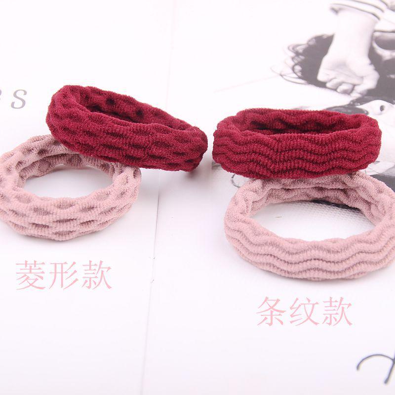 Thick high elastic basic hair band Korean style simple hair tie towel ring head rope women's seamless non-hurt hair rubber band thumbnail 3