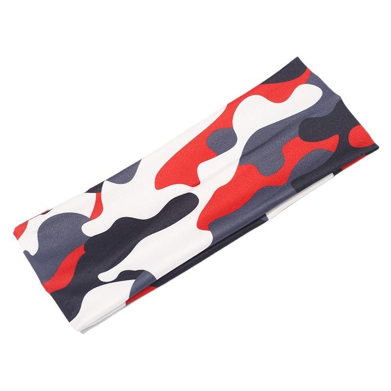 European and American New Style Printed Ribbon Sports Ancient-Style Yoga Headband Sweat-Absorbent Anti-Perspirant Women's Wide-Brimmed Headscarf Pattern thumbnail 5