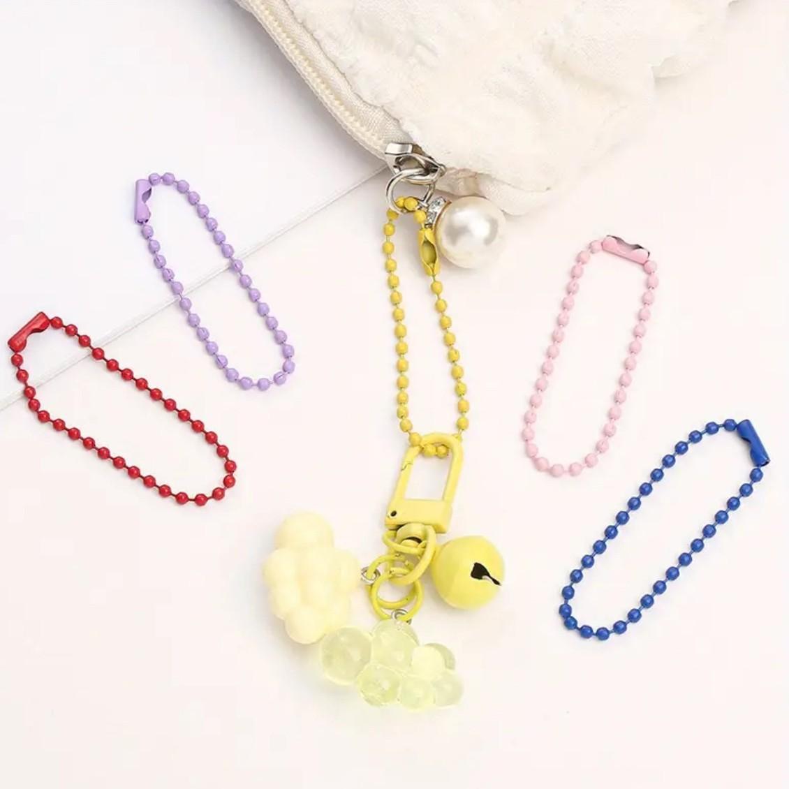 Factory Direct Supply of Colorful Painted Bead Chains, Wave Bead Chains, Hanging Chains, Tag Chains, Handmade DIY Jewelry Accessories Chains Wholesale thumbnail 3