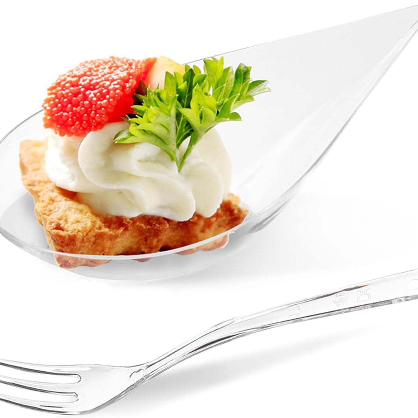 Water drop spoon + small fork