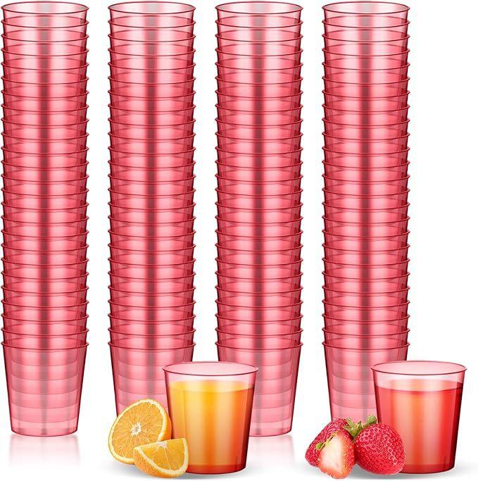 Transparent pink 1 piece / 1oz cup packaging: (30 pieces in 1 row)