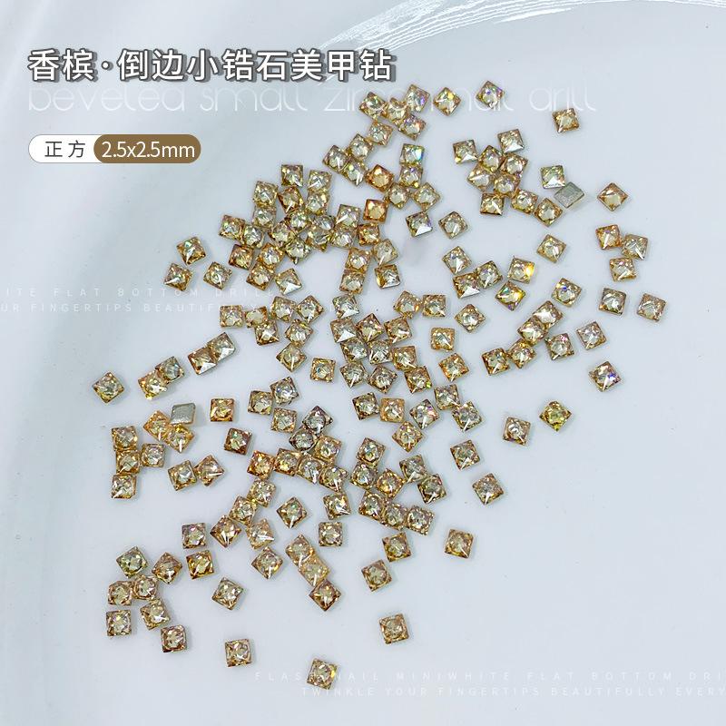 Square zircon 2.5x2.5mm single