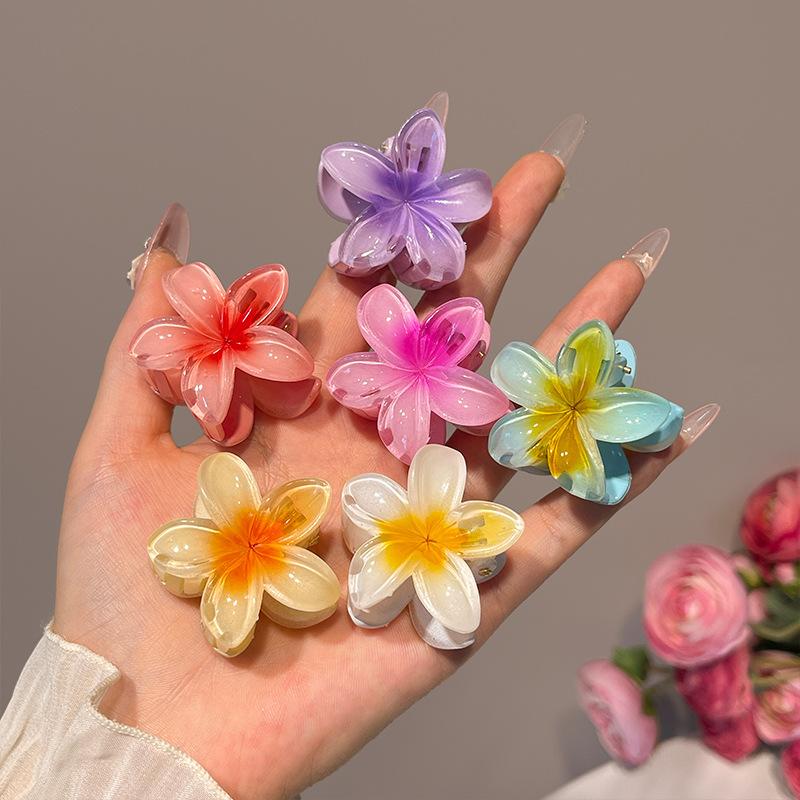 Internet Celebrity Egg Flower Elegant Hairpin Women's Back of Head Half Tie Hair small size Clip Shark Clip Headwear Fairy Hairpin