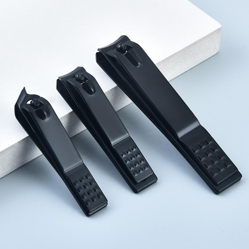 Black stainless steel nail clippers large small size single set household nail clippers manicure tools manicure oblique nail clippers