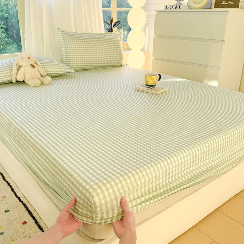 Light green grid / Custom pillowcase (color random) - sold individually, orders will not be shipped