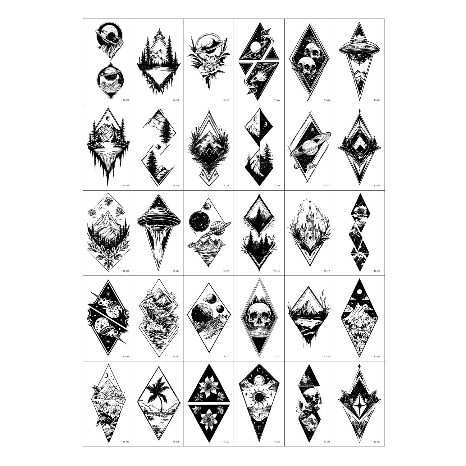 5.7*9.7cm (quantity: 30 for a set) / Tc-j package set of 30 sheets