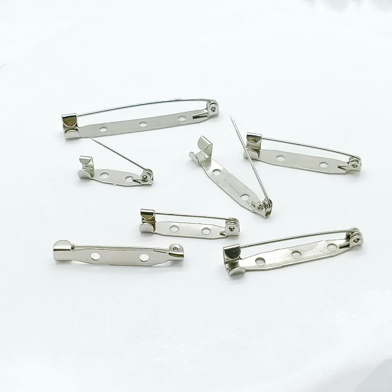Metal white k ordinary pin iron perforated brooch DIY accessories multi-specification sticky clothing waist buckle thumbnail 5