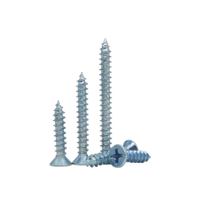 High-Strength Self-Tapping Shanghai High-Strength Cross Countersunk Head Self-Tapping Screws Hardened Flat Head Quick-Thread Wood Screws Flat Head Screws thumbnail 5