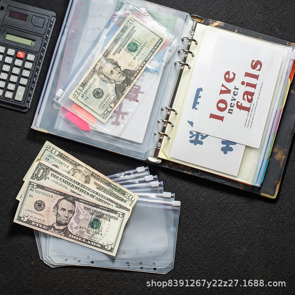 Factory direct transparent frosted bag universal large capacity bill zipper bag portable waterproof multifunctional storage bag thumbnail 4