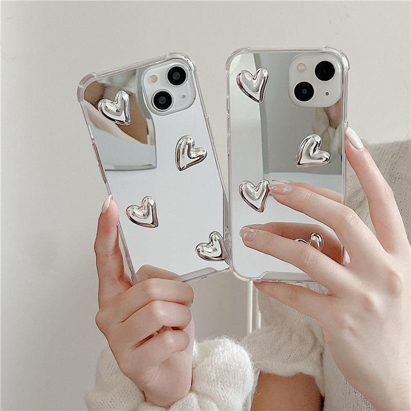 Metal electroplating love resin accessories diy mobile phone shell accessories material peach heart thumbnail 2