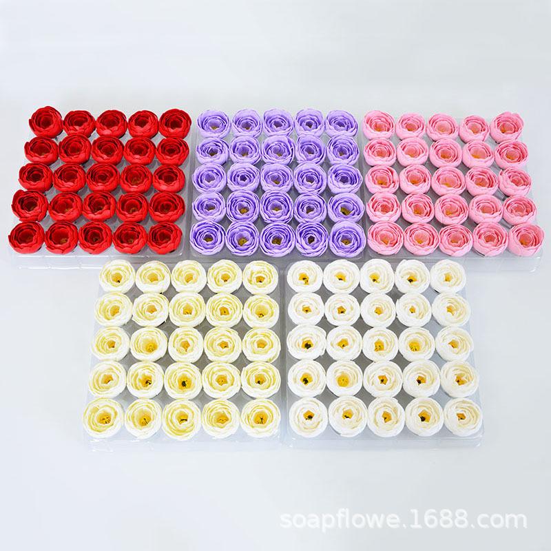 Peony Soap Flower Head Bouquet Gift Box DIY Materials Artificial Flower Small Peony Soap Flower Wholesale Flower Head