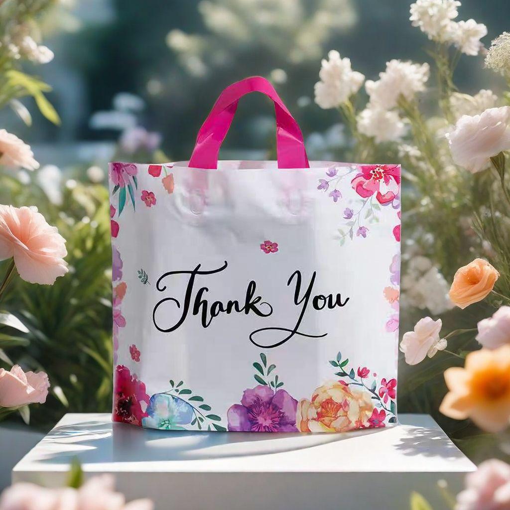 Fashion clothing store bag plastic handbag gift packaging bag children's clothing bag printing logo cosmetic bag for women thumbnail 2