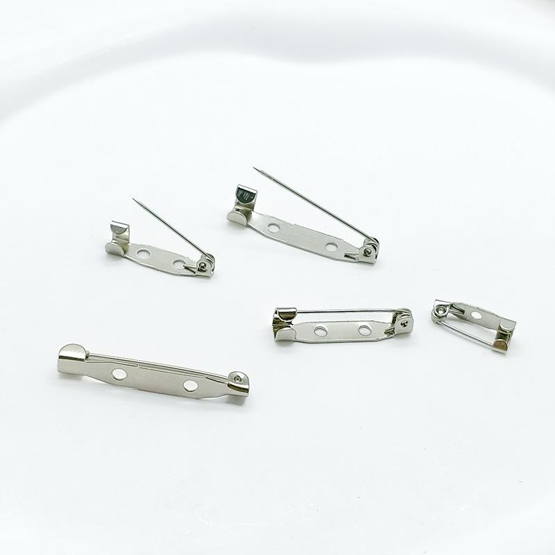 Metal white k ordinary pin iron perforated brooch DIY accessories multi-specification sticky clothing waist buckle thumbnail 4
